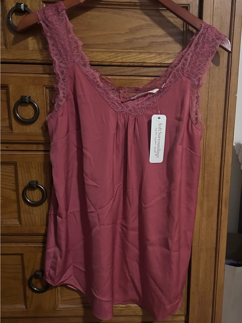 Soft Surroundings Rose Lace-TrimTank